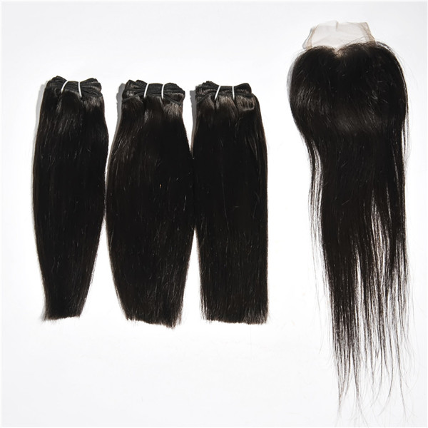 Brazillian hair bundles with closure，brazilian human hair with closure，hair extension bundles with closure HN266